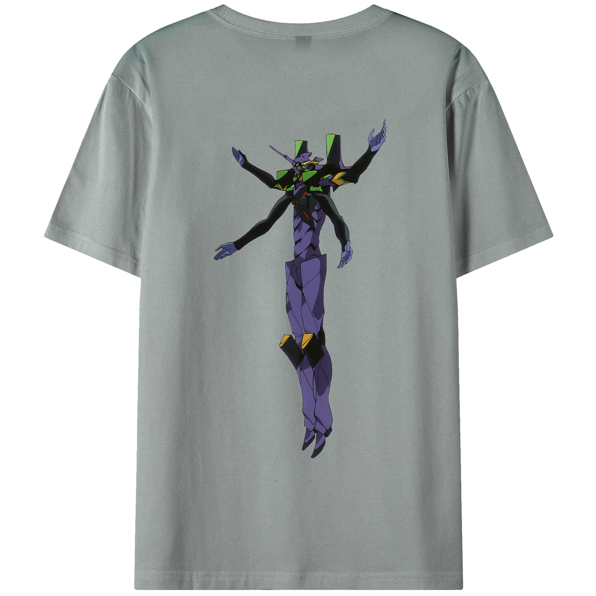 （画像用） EVA 新世紀エヴァンゲリオン 綿100％ メンズ半袖Tシャツ（バックプリント） 通気性